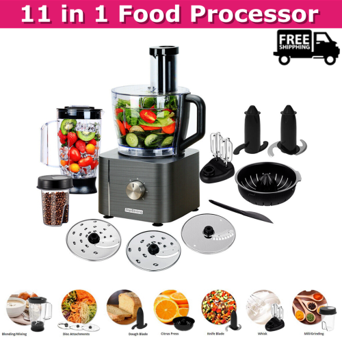 11 in-1 Food Processor Standmixer Electric 1100W Multifunction Blender