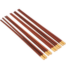 5 Pairs Chinese Style Wooden Chopsticks Set Safe Handcrafted Tableware Gift for Family FriendsRed Sandal Wood