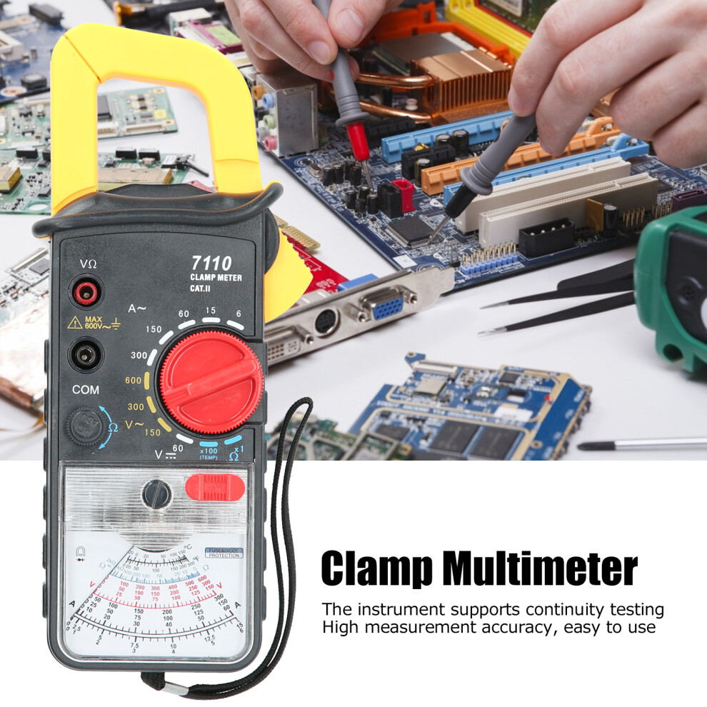 Clamp Multimeter Accurate Handheld Analog Voltage Current Tester Electrician Meter 7110 7891323340910