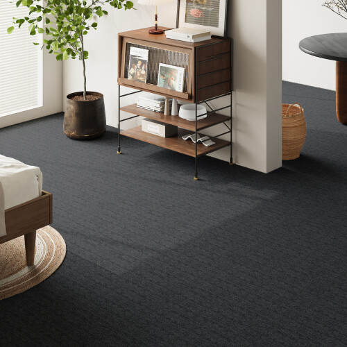 Living And Home (Dark Grey) 20Pcs PP Square Carpet Tiles 50*50cm