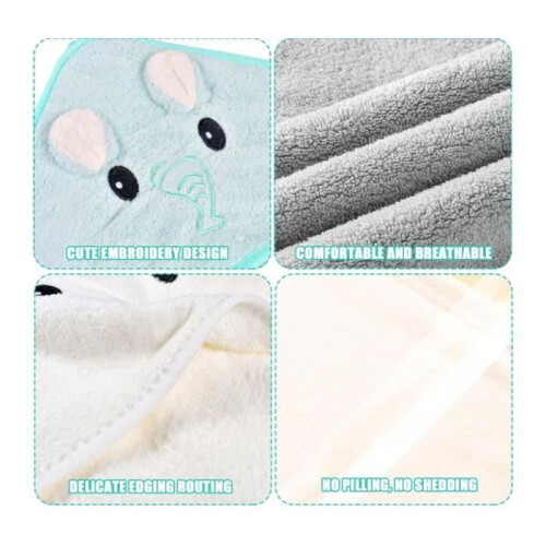 Badetuch - Nicht spezifiziert - 3er-Pack - 80 x 80 cm - Bambusfaser - Tiermuster 1