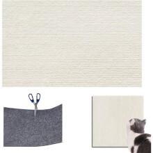 Katzenbaum, Sofakratzbaum, Kratzmatte, Anti-Kratzschutz für Sofa (Cremeweiß, 30 x 100 cm)