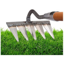 Gartenrechen aus Metall zum Jäten und Harken – Weiß – Rechenzinkenwerkzeuge