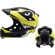 Kinder-Fahrradhelm – Skateboard & BMX – Gelb – Abnehmbarer Kinnriemen – Atmungsaktiv