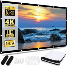 120 Zoll 16:9 HD 4K Faltbare, knitterfreie, tragbare Projektionsleinwand für Heimkino im Innen- und Außenbereich