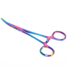 Stainless Steel Pet Dog Cat Ear Hair Puller Remover Tweezers Curved Tip Cleaning ClampCurved Tip