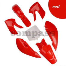 KLX110 - motorcykeldelar, motorkåpor i plast, skärmsats, registreringsnummer, för KLX 110, KX65,