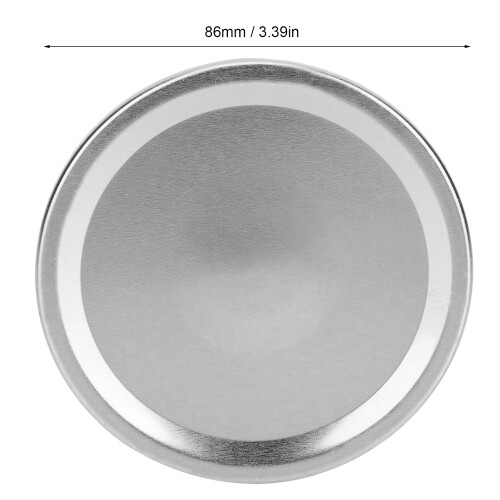 24PCS Round Split Type Lids Canning Jar Sealing Storage Covers for Regular Wide Mouth Jar(Silver 86mm) 2