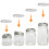 24PCS Round Split Type Lids Canning Jar Sealing Storage Covers for Regular Wide Mouth Jar(Silver 86mm) 4
