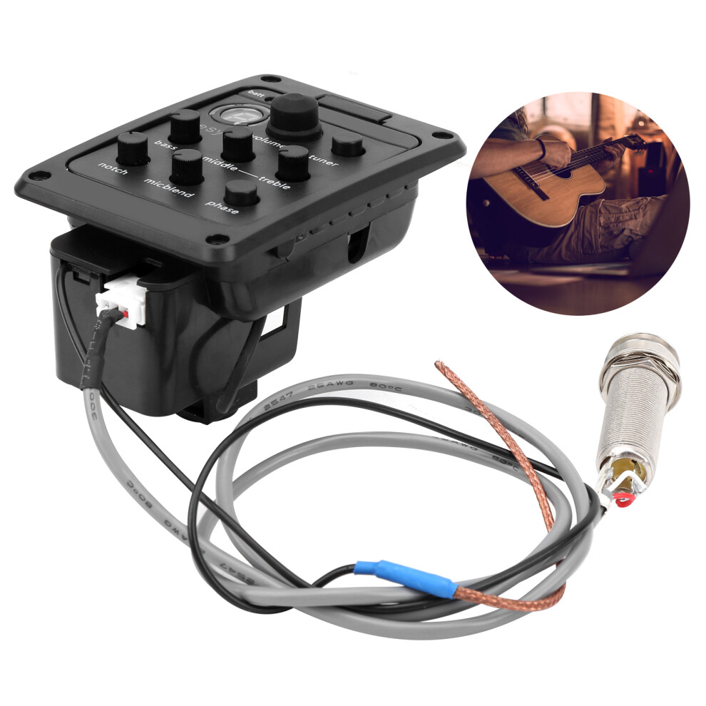 Pickup With Microphone Mixing Dual Mode Preamp Equalizer Piezoelectric Guitar Accessories 4381323348687