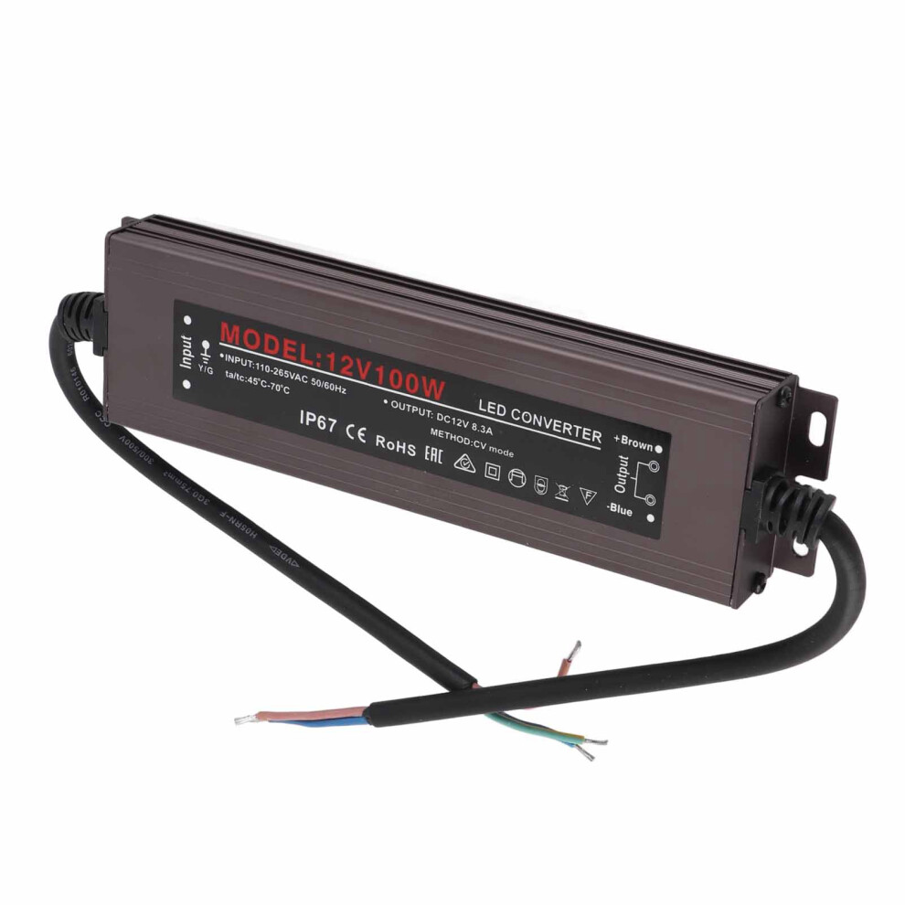 100W Ultra Thin Water Resistant Power Supply Transformer Adapter Led Driver Ac110â250 9401323348977