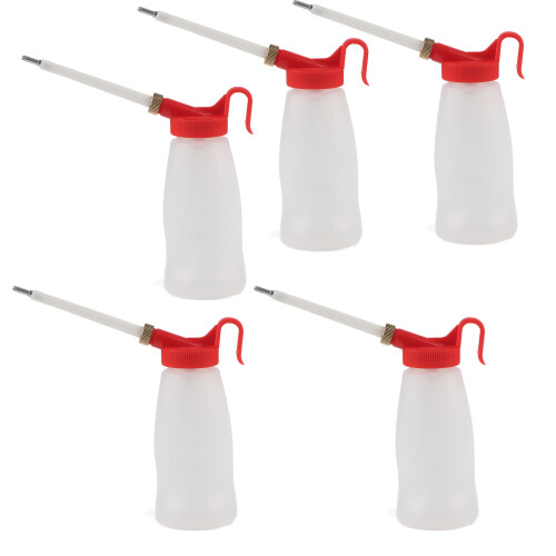 5Pcs 200ML Nozzle Oiler Sewing Machine Plastic Oil Injector Gun Type Spray Head Oiling Tool 1
