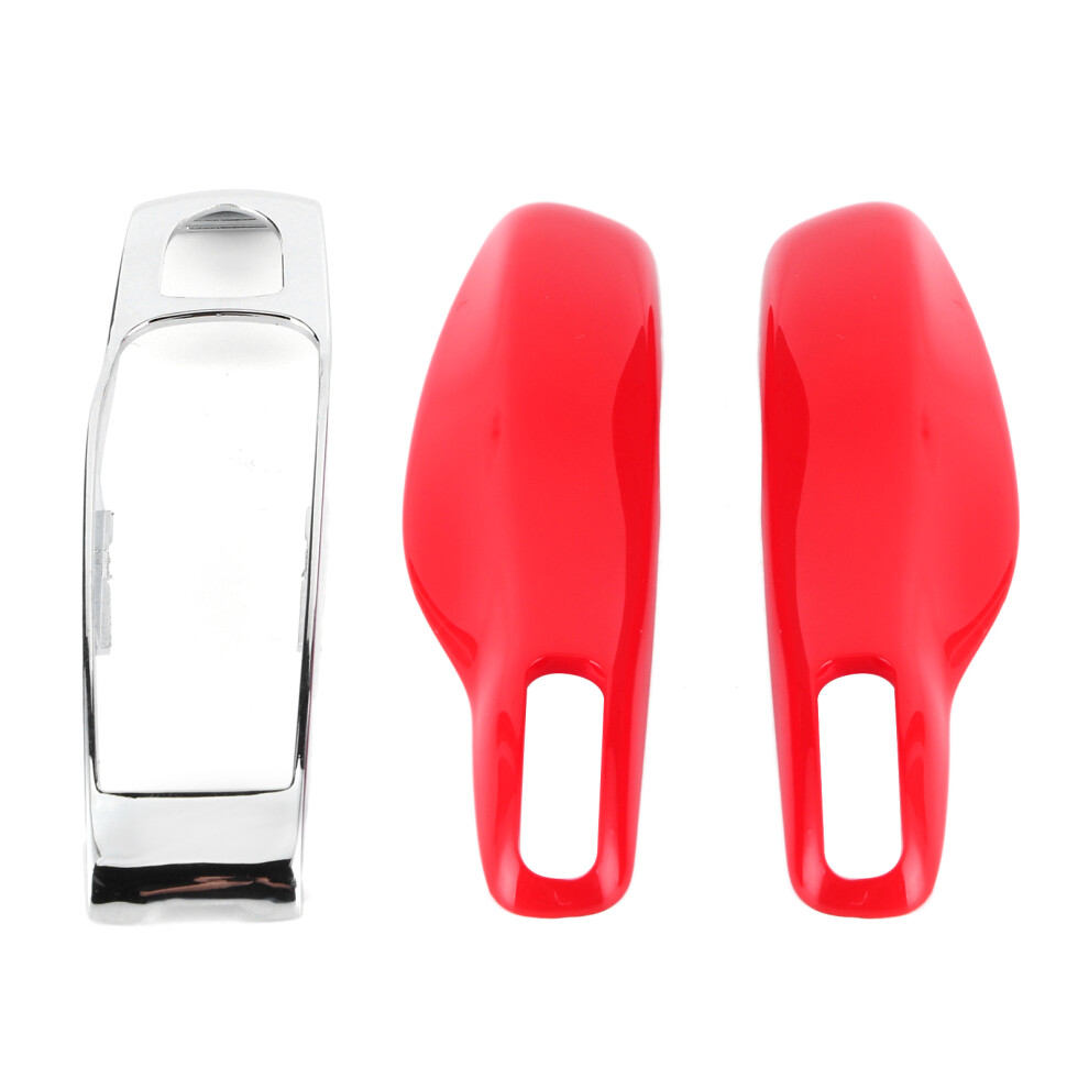 3Pcs Remote Key Fob Cover Trim Protective Case Fit For Porsche Macan Cayenne Panamera( ) Red/Silver 4991323351817
