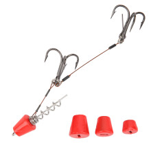 Portable Fishing Steel Wire Fishing Rigs with Treble Fish Hooks Lure Set Accessory