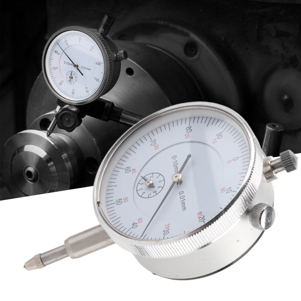 Dial Indicator 0Â10Mm Range 0.01Mm High Accuracy Aluminum Alloy Industry Manual Tools 6901323352026