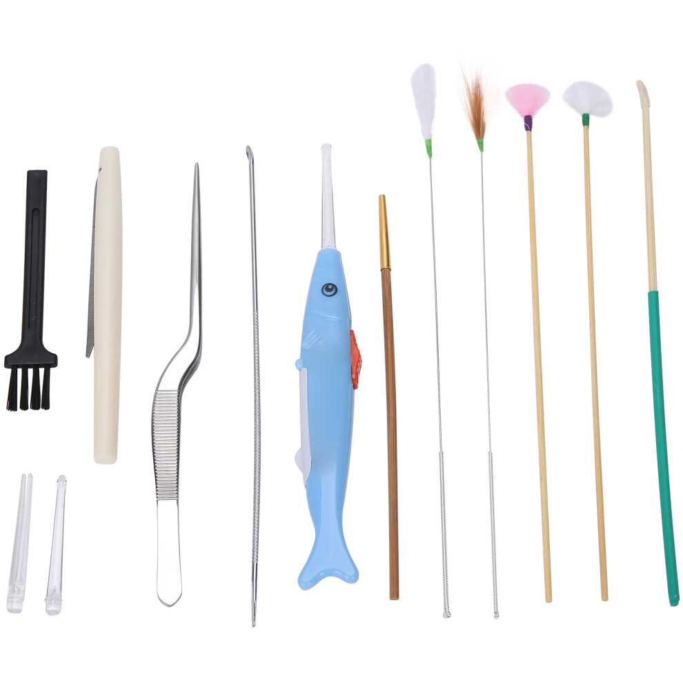 11pcs Ear Spoon Scoop Stainless Steel Ear Wax Pick Earwax Curette Earwax Remover Kit#1
