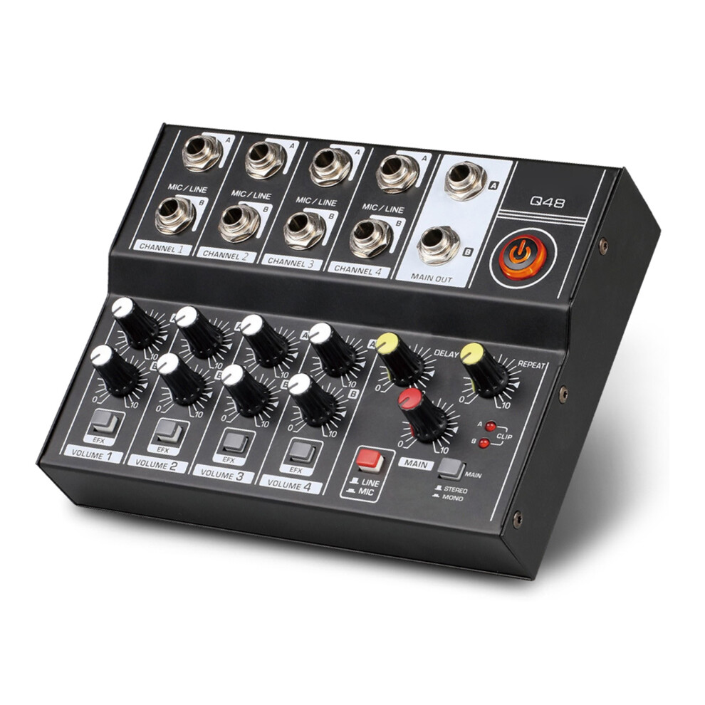 8 Channel Multifunctional USB Audio Mixer Portable Sound Mixer Professional Home-use Dual Microphone Inputs Sound Mixer