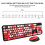 Punk Keyboard Mouse Set Wireless Retro Office Gaming Universal Computer AccessoriesSWEET Lipstick Mixed Color 12