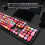 Punk Keyboard Mouse Set Wireless Retro Office Gaming Universal Computer AccessoriesSWEET Lipstick Mixed Color 11