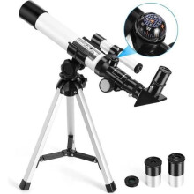 Kinderteleskop – Tragbares astronomisches Teleskop mit Kompass und Stativ, Refraktorteleskop für Kinder und Anfänger A5