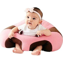 Babysofa, weicher und bequemer Sessel, Plüschspielzeug, Unterstützung für Mädchen und Jungen zu Hause, 3–16 Monate, Schwarz und Rot