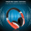 Foldable Bluetooth Headset Wireless Over Ear Stereo Headsets with Mic Gaming HeadphoneOrange 5