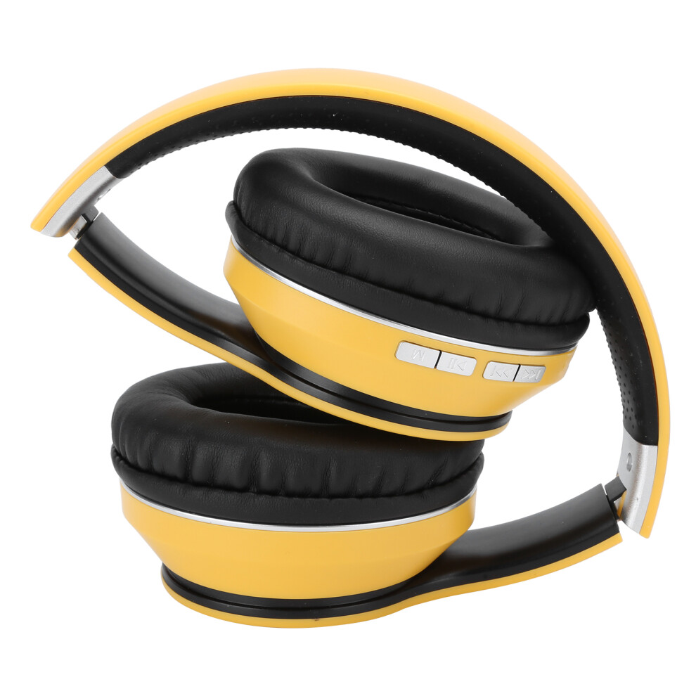 Headmounted Wireless Bluetooth Headset Foldable Stereo Sport Earphone Support Radio Mode( ) Yellow 6901323366696