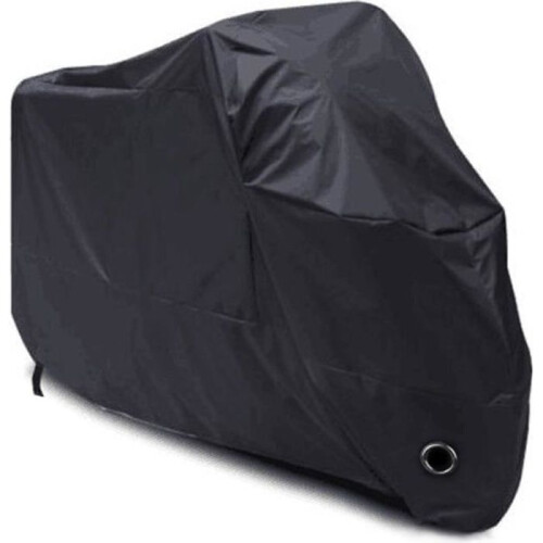 Motorrad-Schutzhülle - Wasserdicht - 190T Polyester - Größe XL - Farbe Schwarz - Universal