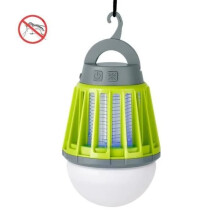 Camping-Mückenvernichterlampe, IPX6 wasserdicht, 2 in 1, mit 2000 mAh Akku, 3 Helligkeitsmodi