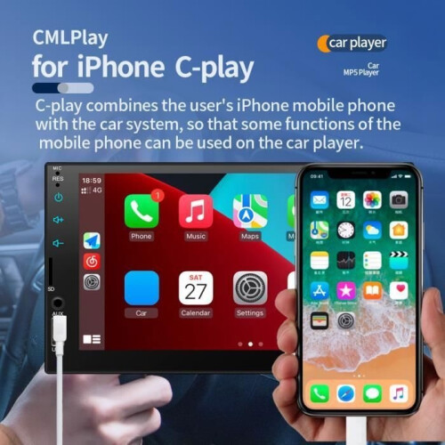 7" Autoradio - PRUMYA - Android Carplay Multimedia Player - HD Touchscreen - Bluetooth 2.0 - Doppel-DIN 1