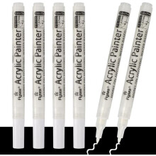 Weißer Permanentmarker, weißer Permanentmarker, weißer Acrylfarbstift, wasserfester Acrylmarker