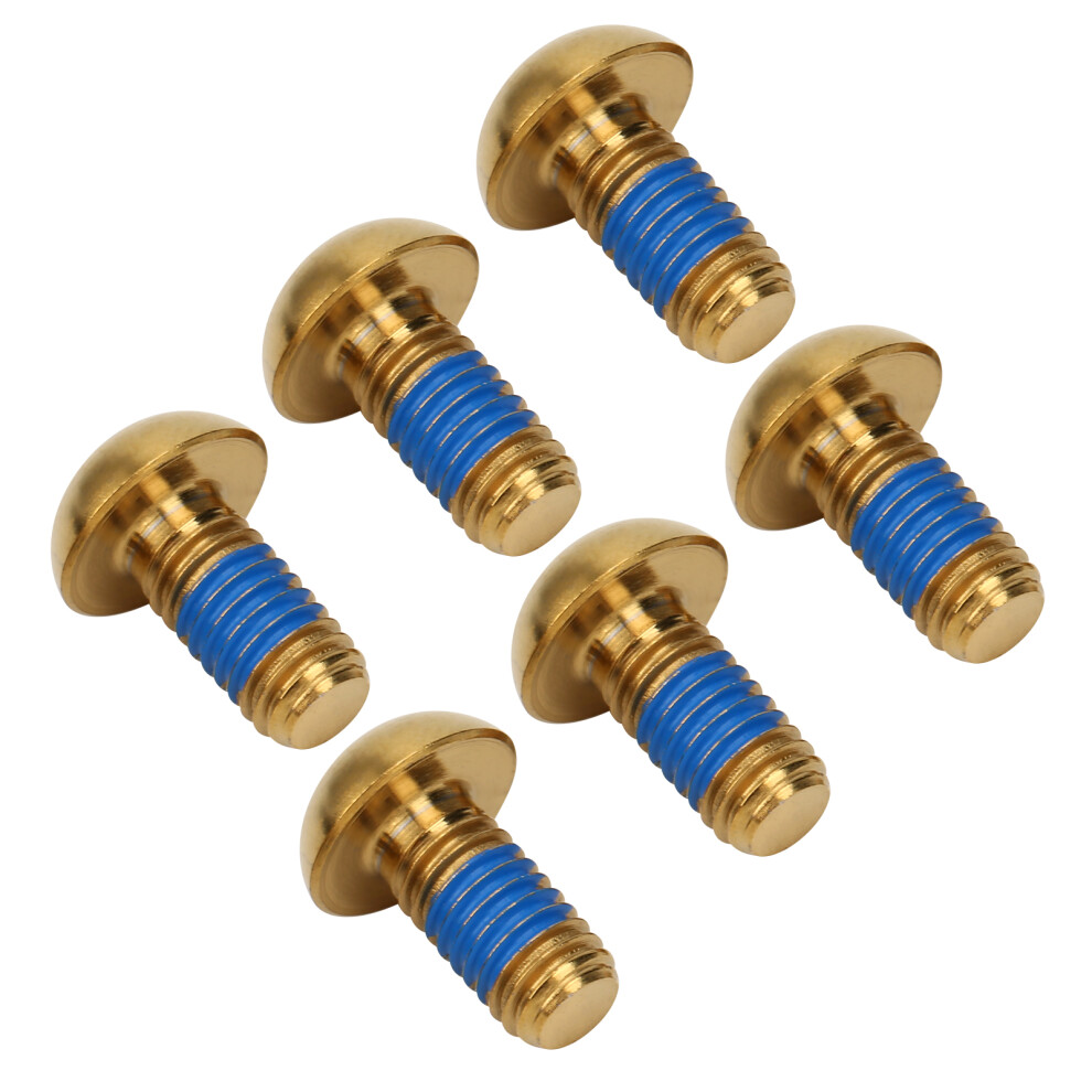 6Pcs/Box M5x10mm Titanium Alloy Bolts Bike Bicycle Brake Rotor Disc T25 Bolts Screwsgold 4321323370738