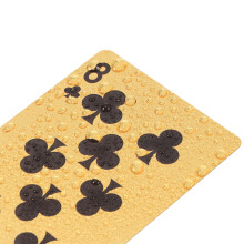 Wasserfeste Kunststoff-Spielkarten-Set, Goldfolie, 87x57mm, Freizeit