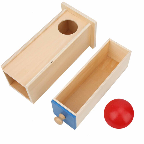 Montessori Holzkugelbox Baby Geschenk pädagogisch
