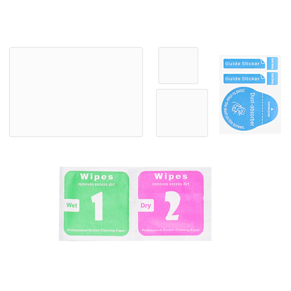 Telesin 3Pcs Tempered Glass Screen Protector Protective Lens Film Replacement For Gopro Hero 9 Action Camera Black 8221323374544