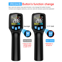 MESTEK -50~400 Handheld Non-contact Digital LCD Infrared Thermometer Industrial IR Temperature Tester Pyrometer with Adjustable Emissivity