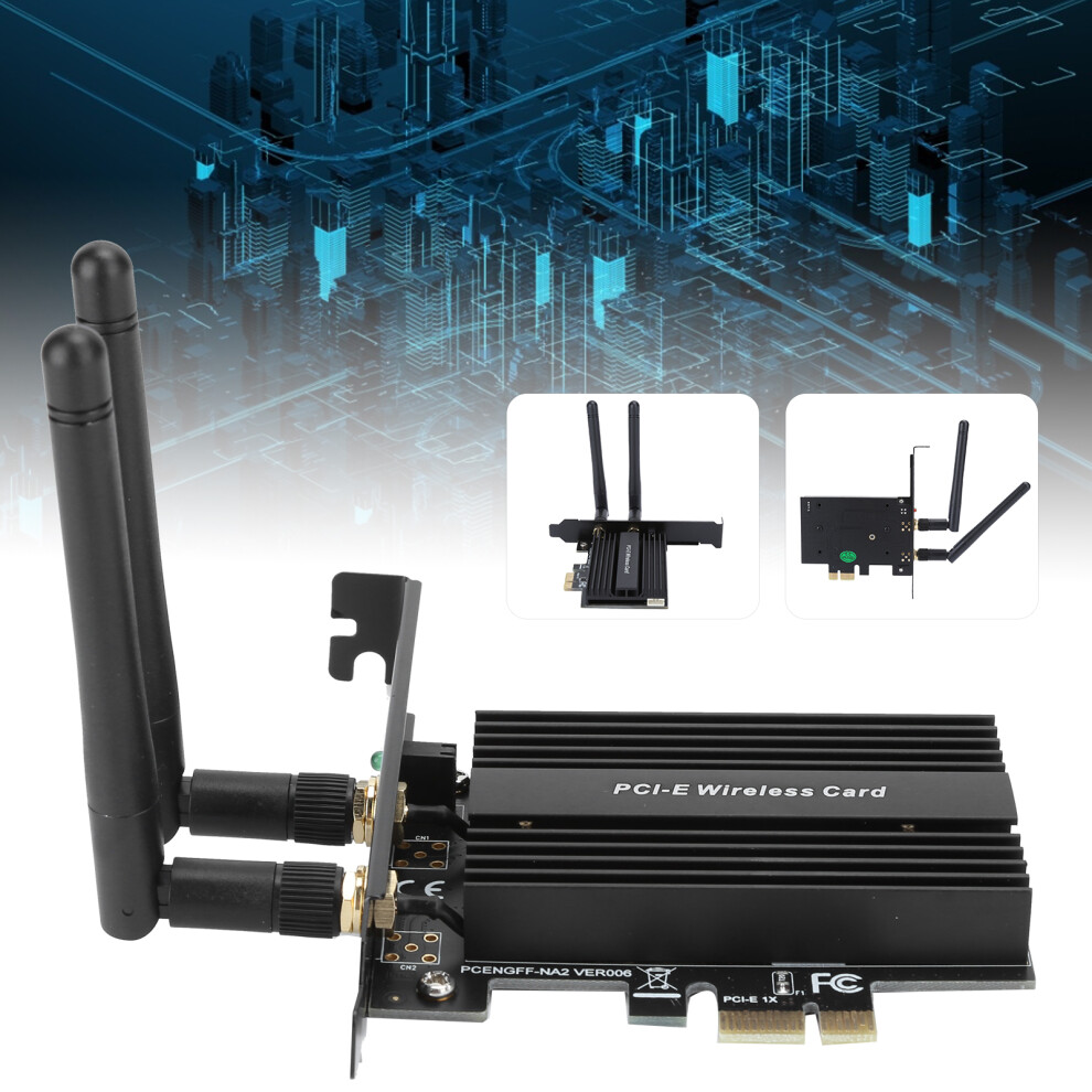 Pci Express Wifi 6 Adapter 3000Mbps For Intel Ax200 Pro 802.11Ax 2.4G/5Ghz For Bluetooth5.0black 7901323374737