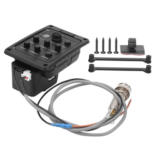 Gitarren-Tuner, Equalizer, Akustisch Piezo Pick Pickup mit Kunststoff- und Metallmaterialien 1