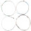 4 Stück Viola-Saiten-Set E A D G für 14" 16" Viola Silbermetall 15
