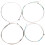 4 Stück Viola-Saiten-Set E A D G für 14" 16" Viola Silbermetall 16
