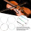 4 Stück Viola-Saiten-Set E A D G für 14" 16" Viola Silbermetall 4