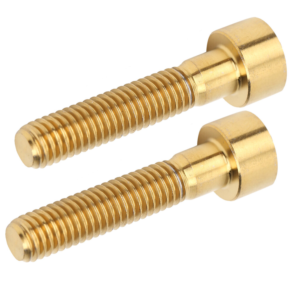 2Pcs M6x30mm Bicycle Handlebar Stem Bolts Mountain Road Bike Bicycle Headset Cap Screwsgold 7901323378056