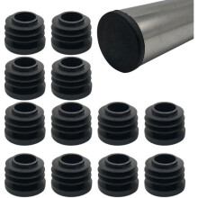 20 Stück Stuhlrohr-Schutzkappen (20 mm), Kunststoff, mit runder Spitze