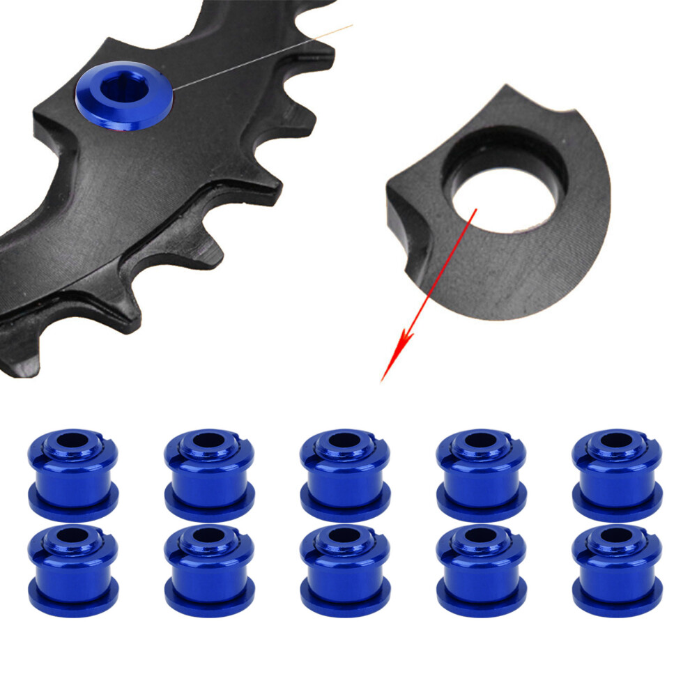 10Pcs 4.9Mm Chainring Bolts Mountain Bike Bicycle Single Speed Aluminum Alloy Single Chainwheel Screwsblue 4271323378169