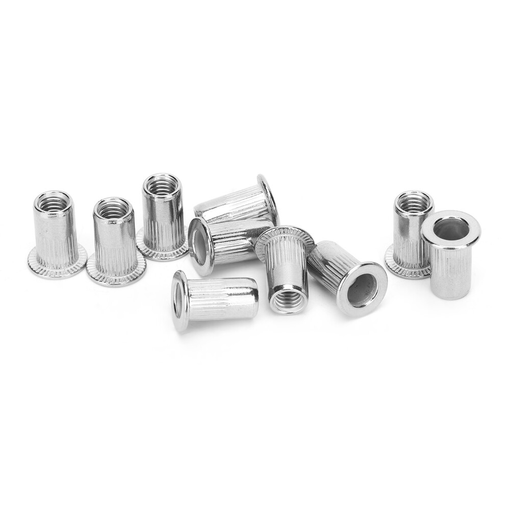50Pcs Stainless Steel Rivet Nut Ribbing M5 Fastener Hardware Industrial Supplies 7691323378285