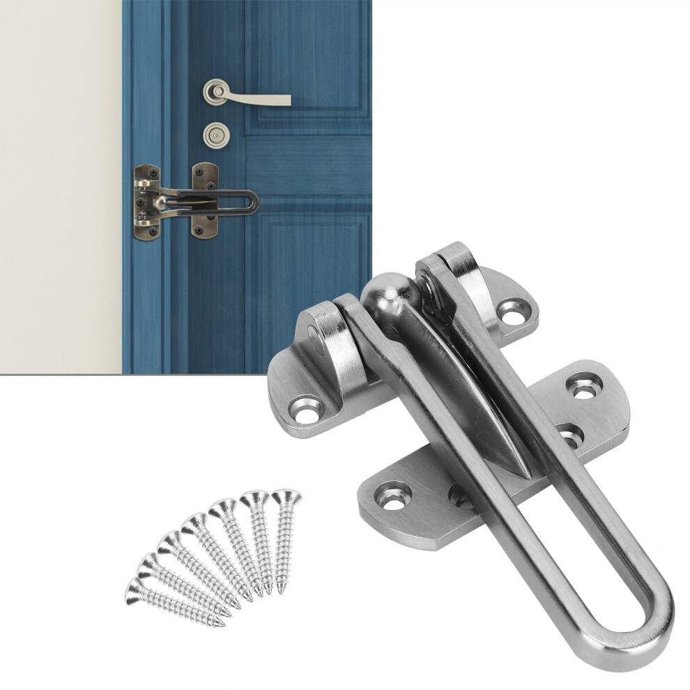 Stainless Steel Antitheft Lock Buckle Security Guard Door Safety Lock Latch For Home Hotel(Brushed Nickel ) 8751323378612