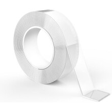 Extra starkes doppelseitiges Klebeband, transparentes doppelseitiges Klebeband, waschbares und wiederverwendbares Nano-Klebeband, 3 Meter