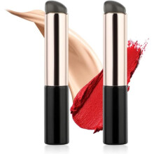 2 Stück wiederverwendbare Make-up-Pinsel aus Silikon, runder Kopf, elastischer Lipgloss-Pinsel, Lippenmasken-Pinsel, tragbar