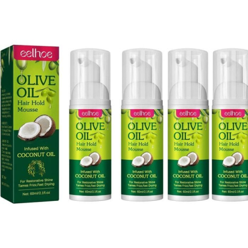 Olivenöl-Styling-Mousse für lockiges Haar, langanhaltender Feuchtigkeitsroller