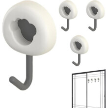 Selbstklebende Wandhaken - Marke - 10er Pack - Weiß - 30 mm - Kunststoff